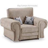 Milan Mink Fabric Single Seater Armchair Fabric Full Back Chesterfield Style