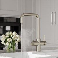 Balterley 3in1 Instant Hot Water Kitchen Sink Tap Tank Filter Brushed Steel in Silver
