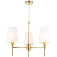 Netlighting 'FLORENCE' Stylish Dimmable 3 Light Multi Arm Pendant Ceiling Lamp in Yellow