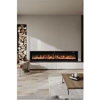 Living and Home 70 Inch Electric Fireplace with Remote 12 Flame Colours 1800W in Black