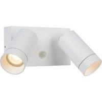 Lucide 'TAYLOR' Dimmable Rotatable Stylish Outdoor Wall Spotlight 2xGU10 in White