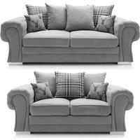 Milan Fabric Sofa Suite 3 and 2 Seater Sofa Set Scatter Back