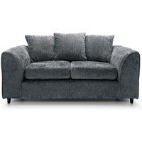 Monaco Chenille Fabric 2 Seater Sofa Scatter Back Curved Arm