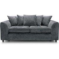 Monaco Chenille Fabric 3 Seater Sofa Scatter Back Curved Arm