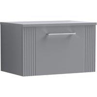 Balterley 1 Drawer Wall Hung Vanity Unit Colour Match Worktop, Grey 600mm