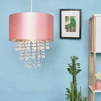 ValueLights Jesmond Pink Ceiling Pendant Droplets Shade