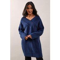 Petite Deep Wrap Neck Detail Tunic