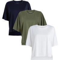 French Connection Women's 3-Pack Cotton Crew Neck Boxy Fit Short Sleeve T-Shirts in Navy | Size: XS
