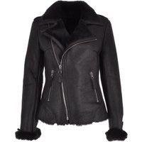 Ashwood Leather Women's 'Alayna' Luxury Shearling Jacket in Black | Size: 14