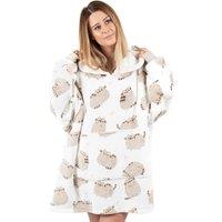 Pusheen Women's Blanket Hoodie (Adult White) in White