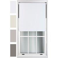 Furnished Roller Blind 100% Blackout Fabric Privacy Window Blinds in White | Size: 75 cm width x 165 cm drop