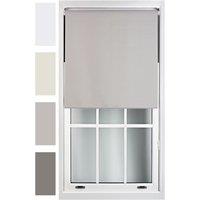 Furnished Roller Blind 100% Blackout Fabric Privacy Window Blinds in Grey | Size: 65 cm width x 210 cm drop