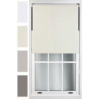 Furnished Roller Blind 100% Blackout Fabric Privacy Window Blinds in Cream | Size: 85 cm width x 165 cm drop