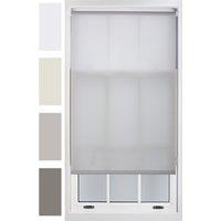 Furnished Daylight Roller Blind Trimmable Light Filtering Sheer Window Blinds in Grey | Size: 100 cm width x 165 cm drop