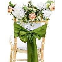 Neel Blue Set of 25 Satin Chair Sashes for Weddings Birthday Party Decoration, 7" x 108" in Green