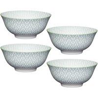 KitchenCraft Set Of 4 Ceramic Bowls in Mid Grey