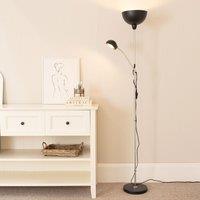 ValueLights Orion Black Father Son Upright & Side Adjustable Floor Lamp
