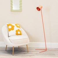ValueLights Lark Metal Task Slimline Floor Lamp in Pink