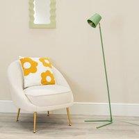 ValueLights Lark Metal Task Slimline Floor Lamp in Green