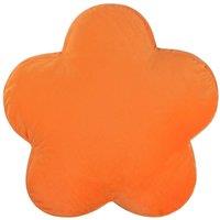 Heya Home Flower Velvet Reversible Ready Filled Cushion in Orange | Size: 45 cm x 45 cm