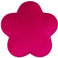 Heya Home Flower Velvet Reversible Ready Filled Cushion in Bright Pink | Size: 45 cm x 45 cm