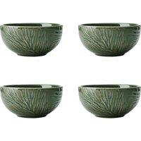 Mikasa Jardin Stoneware Dip Bowls, Set of 4, 10cm, Green in Dark Green