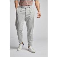 Limehaus Men's Pleated Trousers With Turn Ups in Grey | Size: 36R