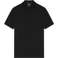 Lyle & Scott Men's Tipped Ottoman Polo Shirt in Black | Size: Small