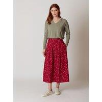 Eloise Tencel Pleated Midi Skirt Floral