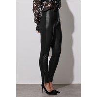Star by Julien Macdonald Women's Faux Leather Leggings in Black | Size: 16