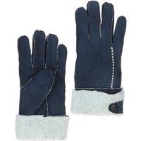 Fenland England Women's Real Leather Sheepskin Gloves in Navy | Size: Medium/Large