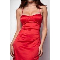 Jaded Rose Women's Rita-O Lace Up Corset Maxi Dress in Red | Size: 12