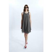 James Lakeland Women's Sleeveless Wave Hem Dress Charcoal | Size: 16