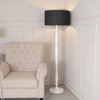 ValueLights Victoria Traditional Wooden Stem Floor Lamp Base in White