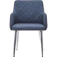 Orsina Tamzin Velvet Splayed Dining Chair in Dark Grey