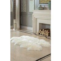 180Cm x 110Cm Soft Shag White Rug