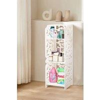 White 3 Tier Corner Shelf Unit Freestanding Small Corner Shelves