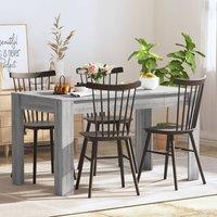 Berkfield Home Dining Table Grey Sonoma 140x74.5x76 cm Engineered Wood
