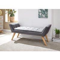 GFW Milan Ottoman Storage Bench in Dark Grey
