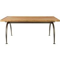 Orsina Modern Design Gold Finish Dining Table, Industrial Small Dining Table, Durable Kitchen Table For Dinner in Natural