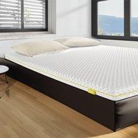 Brightr Sleep Aurora 2 in 1 Medium/Firm Mattress Topper in White | Size: Double