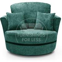 Monaco Chenille Fabric Swivel Chair 360 Rotation Foam Single Seater