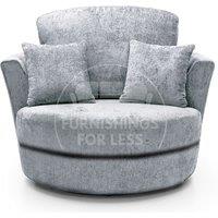 Monaco Chenille Fabric Swivel Chair 360 Rotation Foam Single Seater