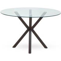 Orsina Salford Dining Table With Black Wood Effect Metal Legs