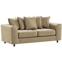 Brooklyn Plush Velvet Foam Fabric 3 Seater Sofa Scatter Back