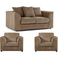 Luxor Jumbo Cord 2 + 1 + 1 Fabric 3 Piece Sofa Suite - Scatter Back