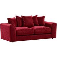 Brooklyn Plush Velvet Fibre Fabric 3 Seater Sofa Scatter Back