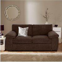 SquareBoxx Capri Jumbo Cord Sofa, 2 Seater in Chocolate