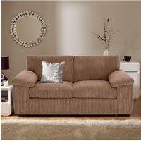 SquareBoxx Capri Jumbo Cord Sofa, 2 Seater in Light Brown