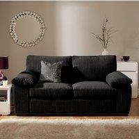 SquareBoxx Capri Jumbo Cord Sofa, 2 Seater in Black